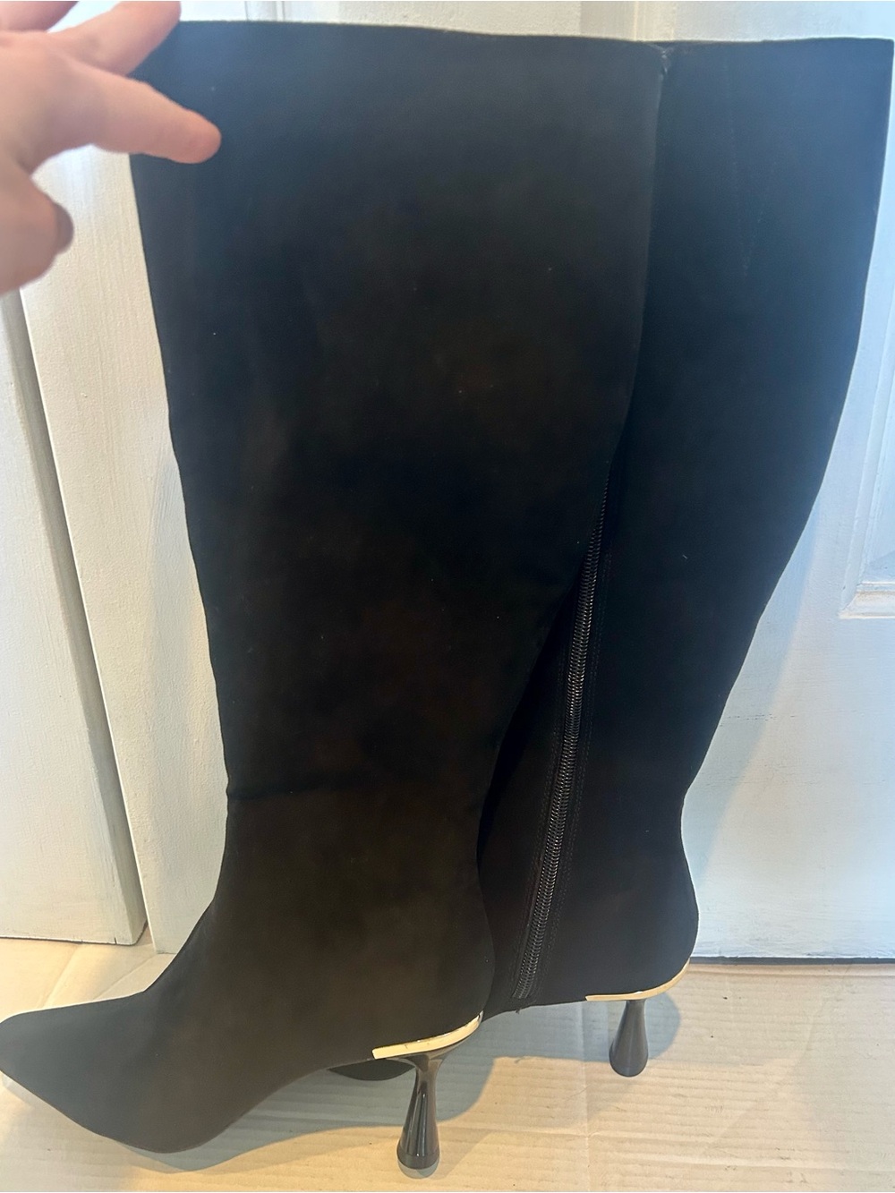 Alfani Black Over-the-Knee Suede Heeled Boots